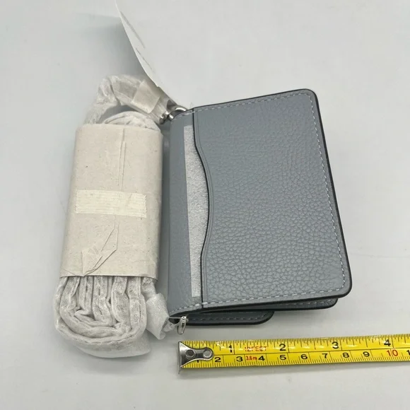 Coach Half Flap Leather Mini Card Case Crossbody shoulder chain strap - Picture 5 of 8